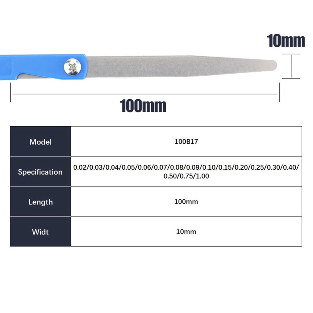 Rebuy Feeler Gauge 17pisau Alat Ukur Klep Stainless Steel