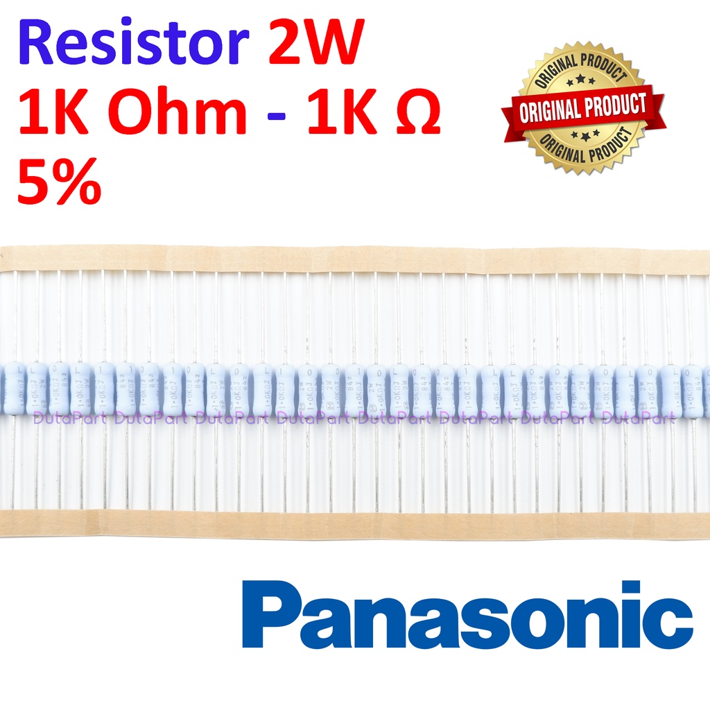 Resistor 1K Ohm 2 Watt 5% ORIGINAL PANASONIC 2W 1K R HIGH QUALITY