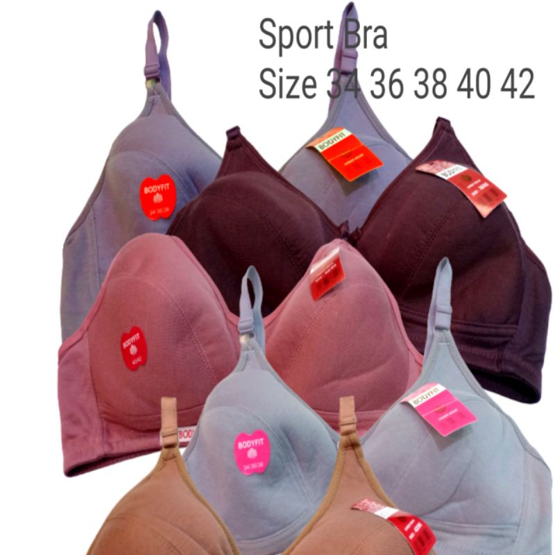 Bra tanpa busa bodyfit  kait 2 &amp; kait 3 reguler  bahan tebal dan lembut