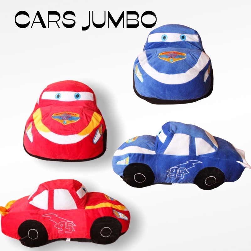 Boneka Mobil Cars Jumbo Mcqueen Ukuran 70cm Berlabel SNI