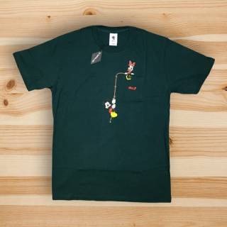 TSHIRT KAOS  BAJU  MC F SUPPLY CO MICKEY POCKET GREEN LIKE 