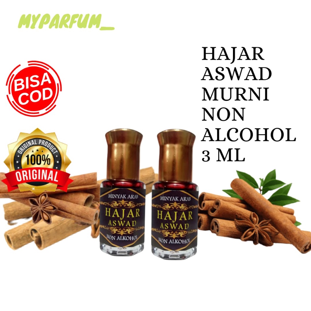 Hajar Aswad Asli Arab Saudi Minyak Ibadah Parfum hajar aswad Non Alkohol 3 ml
