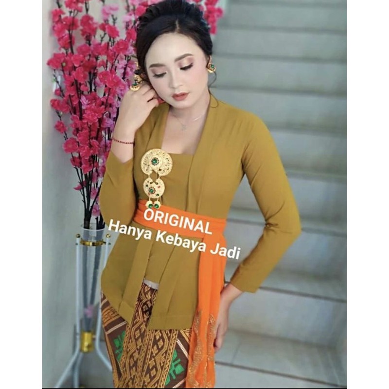 Set kebaya jadi kutubaru polos stretch