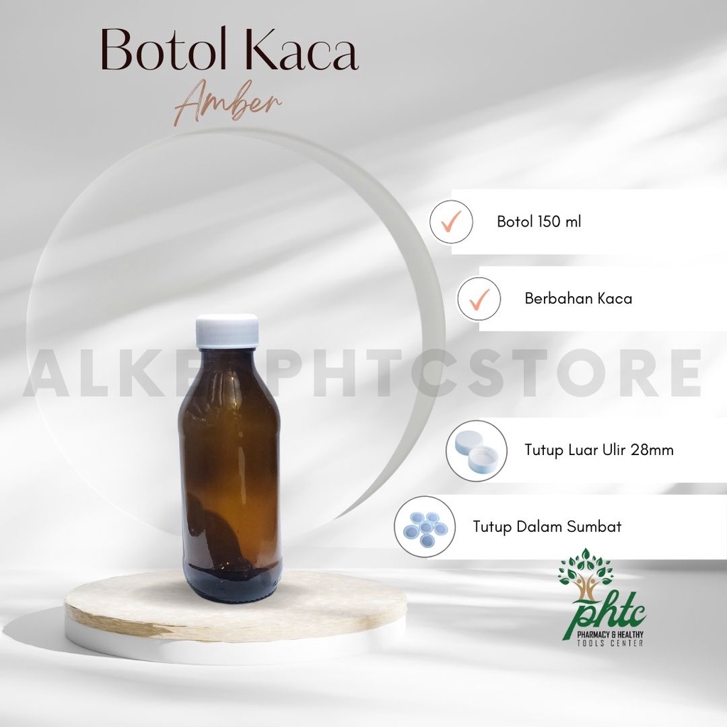 Paket Botol Kaca Coklat Lengkap @2 pcs l Paket Botol Coklat