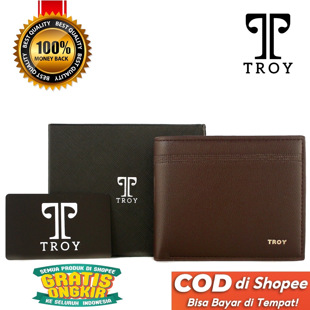 TOKOKOE - Dompet Pria model Lipat dengan Kotak Eksklusif Bahan Kulit Vegan - Troy - Xoho