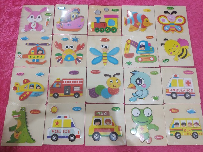 MMTOYS PART2 CMK018 Mainan  Puzzle Kayu Anak 3D Gambar 