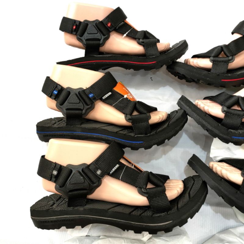 sandal pria Stifano NSG 01. 100% spon super &amp; tebal + sol tpr karet tidak licin lentur original 100%