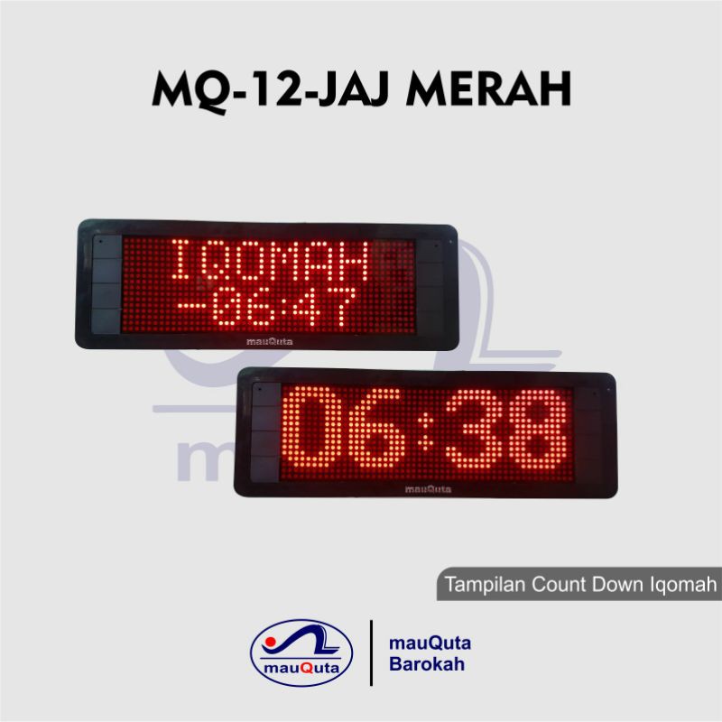 Mauquta MQ-12-JAJ Jam Arab Jam Digital Jadwal Sholat Otomatis