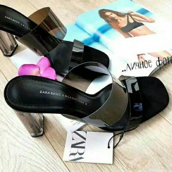 Sangat Nyaman.. Zara Vinyl High Heels *TURUN HARGA*