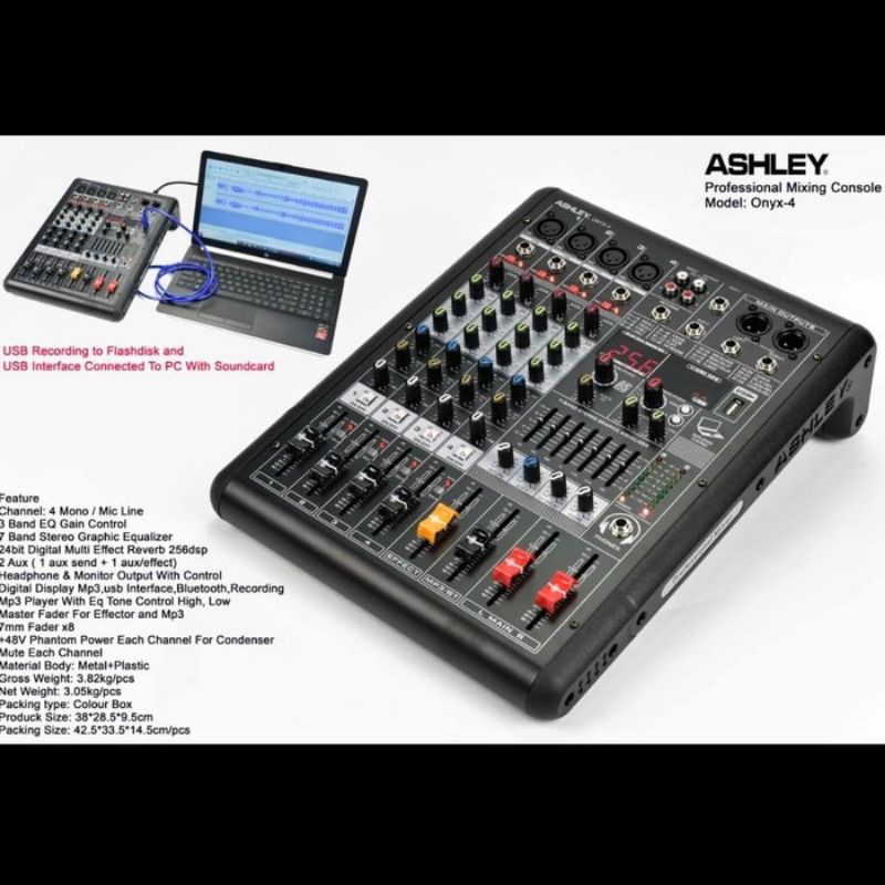Mixer Ashley 4 Channel Onyx 4 Original TERBAIK