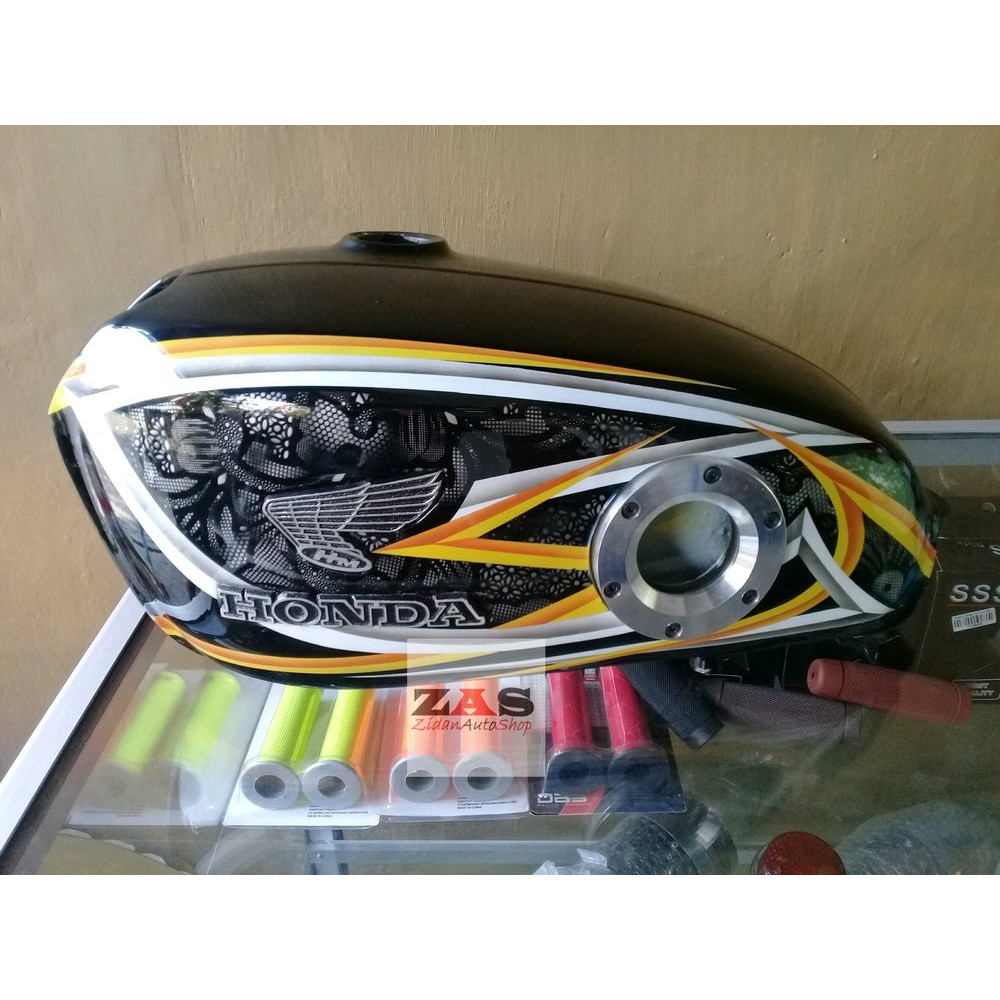 Tangki Cb Gelatik Bahan Drum Plus Akuarium Aksesoris Motor Cb