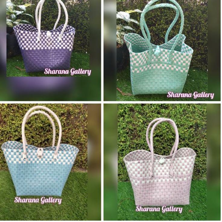 ♞ tas anyaman plastik, tas berkat/tas hantaran ☃