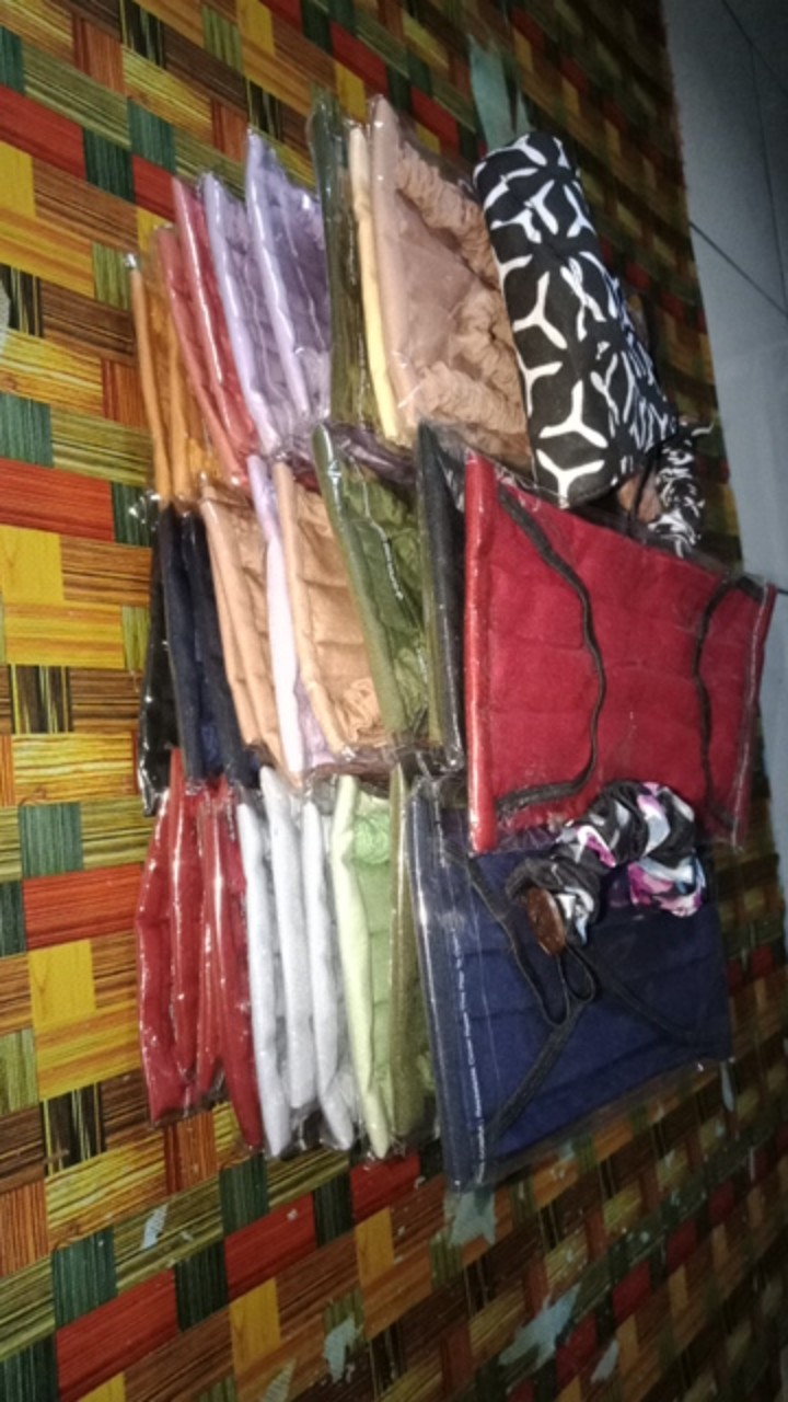 Masker Kain 2ply Bisa Diisi Tisu Tali Karet Earloop