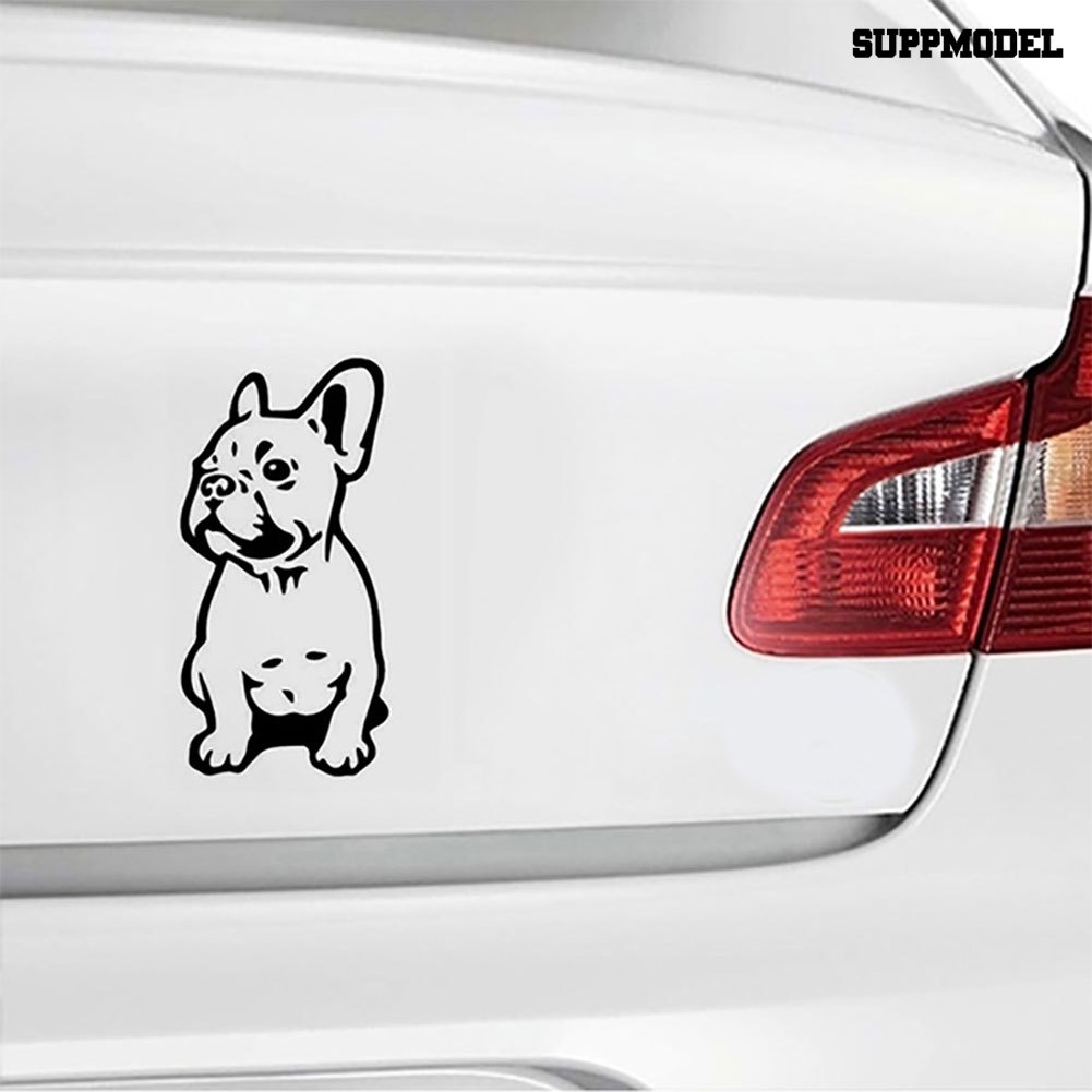 Stiker Reflektif Motif Anjing French Bulldog Untuk Dekorasi Bodykaca Mobil