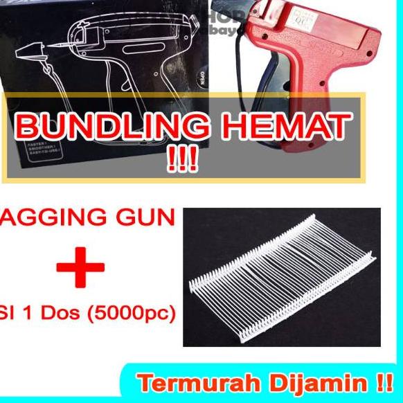 

Best - BUNDLING TAGGING GUN Tembak Label Harga Baju BONUS ISI 5.000 PCS PASTI TAGGUN