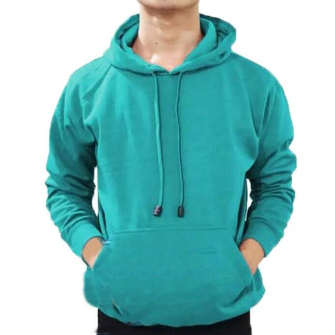 [ PROMO ] SWEATER POLOS HOODIE JUMPER WARNA HIJAU TOSCA