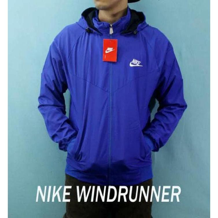 [Promo Sale] COD/Jaket Parasut Nike Windrunner Polos Hitam M-XXL-Biru