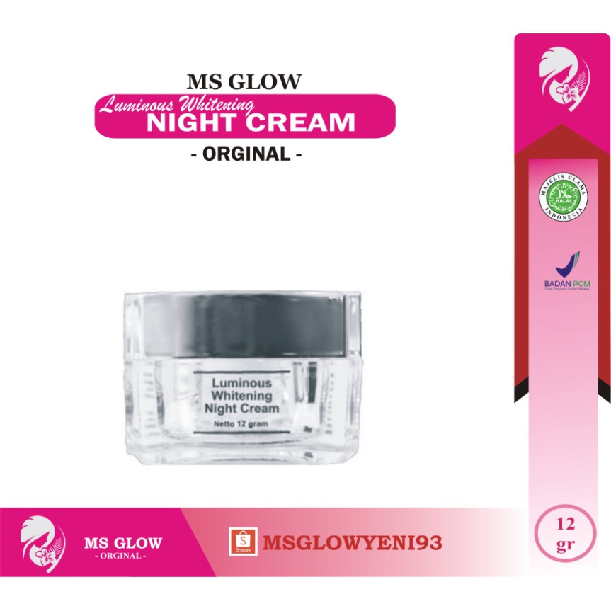 LUMINOUS WHITENING NIGHT CREAM MS GLOW