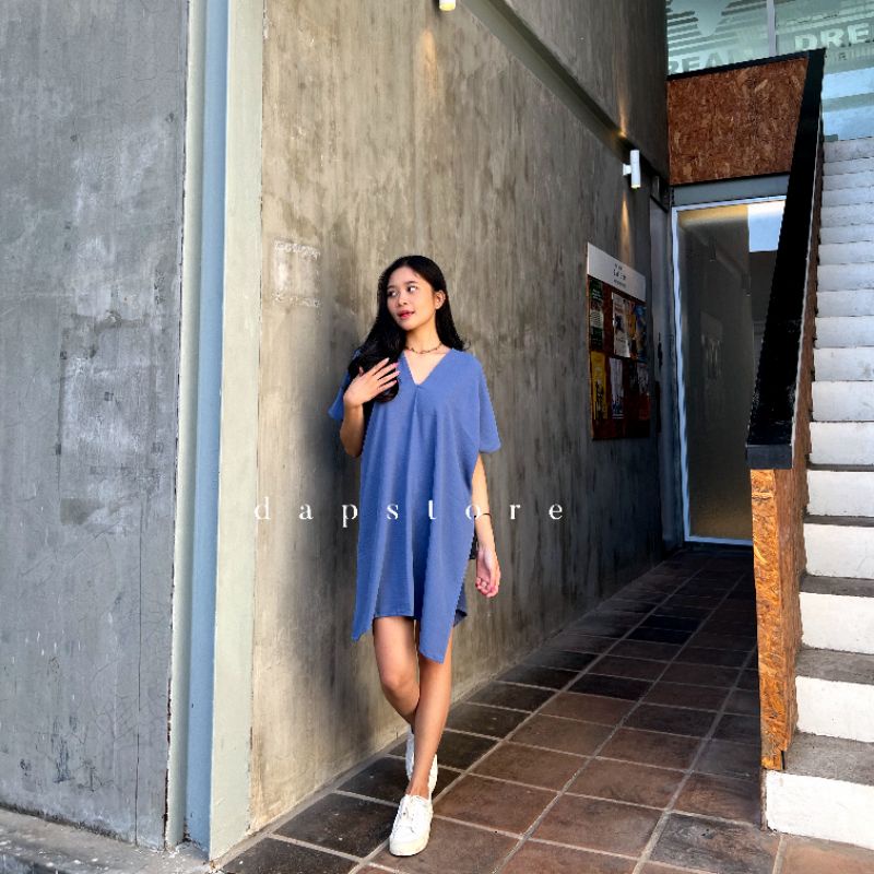 Dapstore -  Lupita Top | Long top V neck | Long top airflow | long square