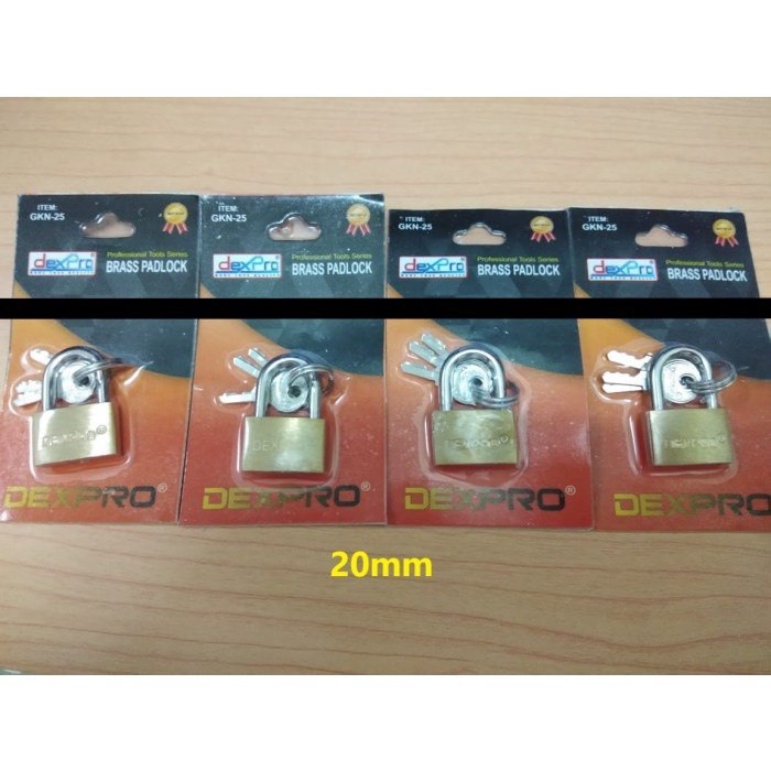 GEMBOK KUNINGAN DEXPRO TERSEDIA 3 UKURAN/ GEMBOK MINI KECIL/ GEMBOK MUNGIL/ GEMBOK KOPER / GEMBOK LACI/GEMBOK LEMARI/GEMBOK KANDANG/ GEMBOK TAS/ GEMBOK PINTU/ Gembok Kunci Koper padlock Travel Bag gear keychain Lock