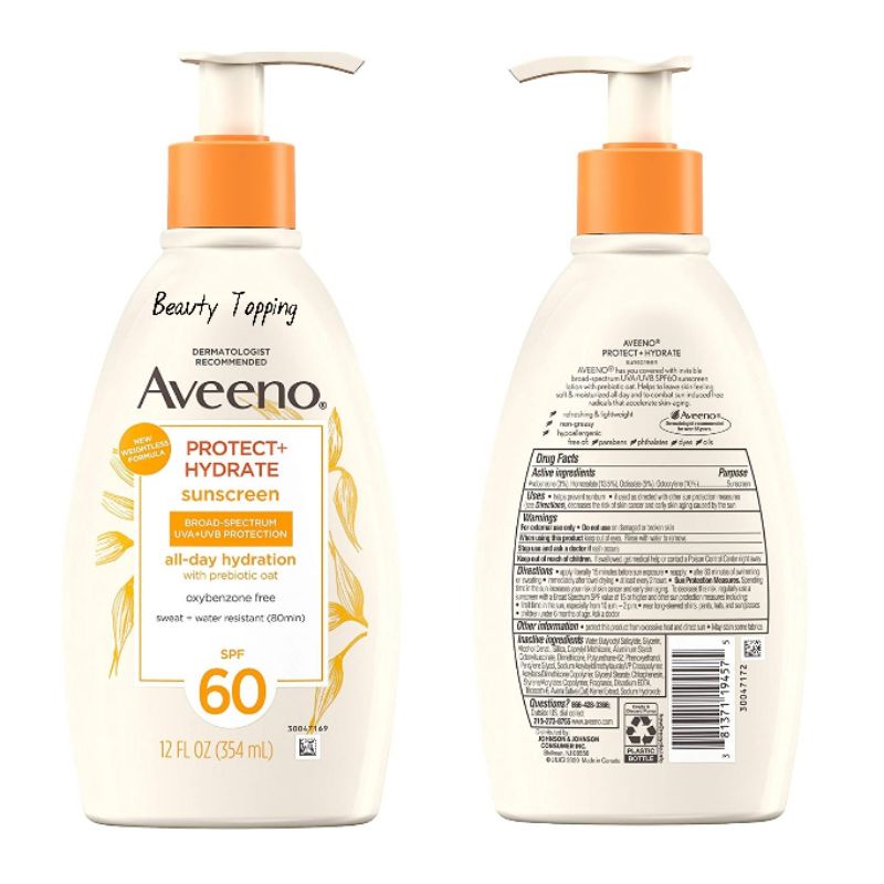 Aveeno Protect + Hydrate Moisturizing Body Sunscreen Lotion SPF 60