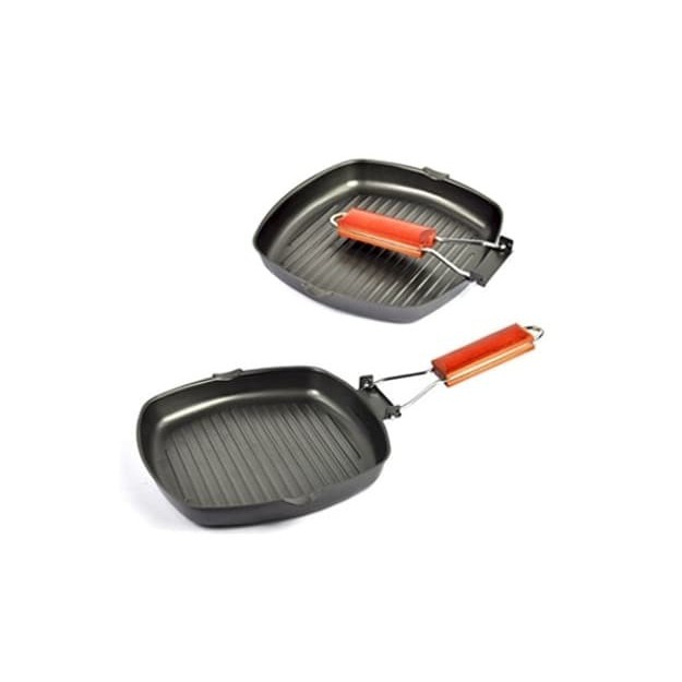 [DEASTORE] SQUARE GRILL PAN UKURAN 20 CM | TEFLON WAJAN BBQ | BAKARAN SERBAGUNA