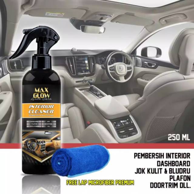 PAKET 2 maxglow pengkilap engine cleaner degreaser interior cleaner kain microfiber maxglow