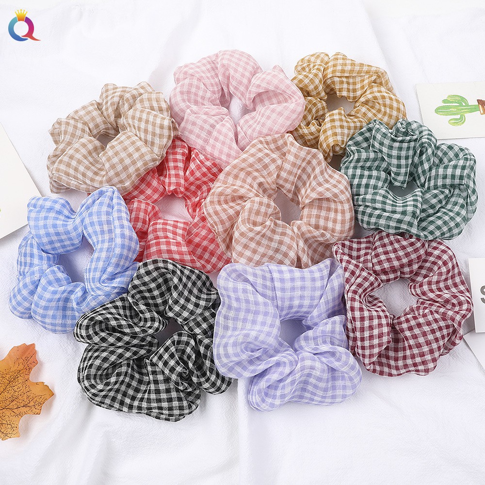 Srunchies Aksesoris Fashion Wanita Hijab Kuncir Rambut Korea-5