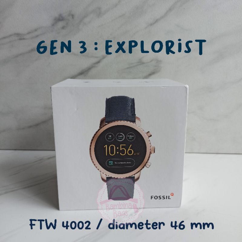 Fossil Gen 3 Smartwatch Explorist Navy LeatherFTW 4002