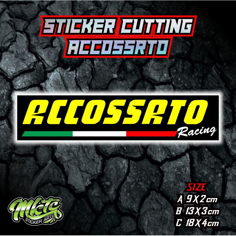 

Sticker Cutting ACCOSSRTO Ukuran 9X2CM 13X3CM 18X4CM
