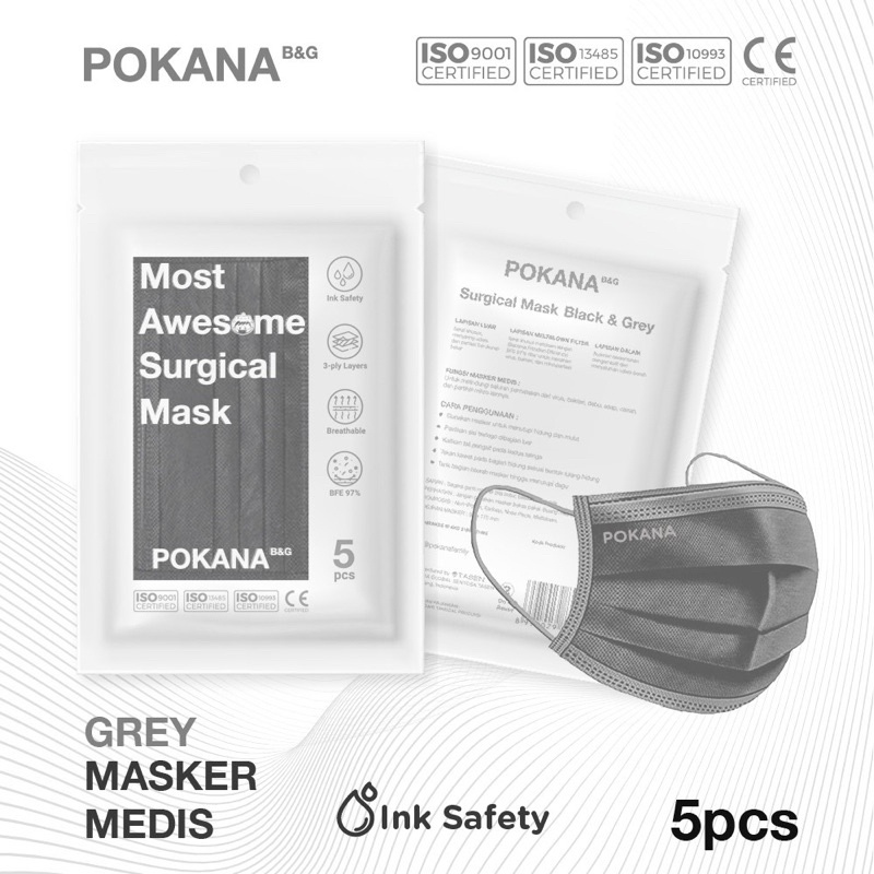 POKANA B&amp;G 4ply earloop Surgical Face Mask