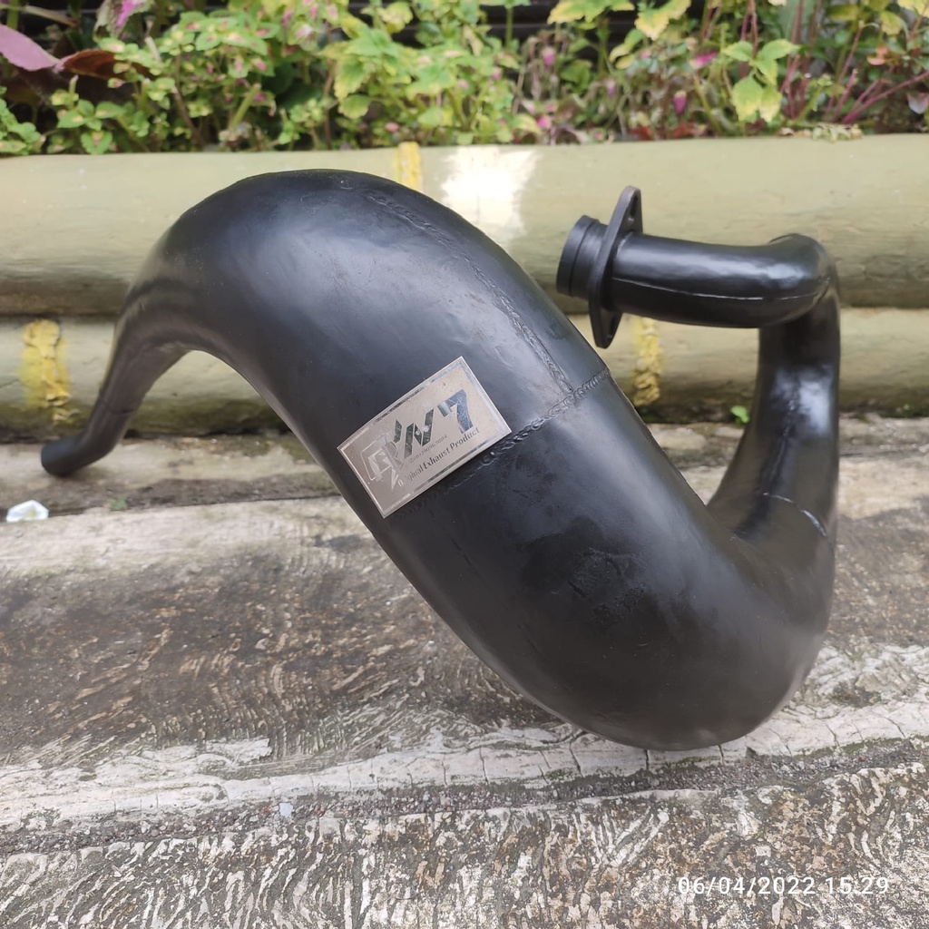 Tabung/Perut Knalpot Udang Trail Model KTM To Ninja 2tak,Rx King,RgR,RXZ Black Doff