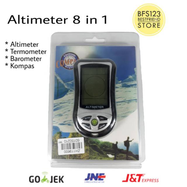 Altimeter Digital 8 in 1 outdoor,kompas,termometer,barometer