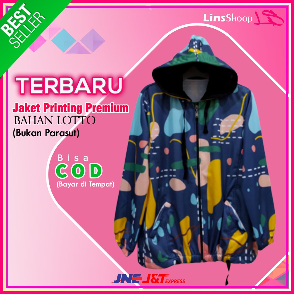 BEST SELLER  Jaket Sepeda Wanita Printing Premium Hoodie Bahan Lotto Outwear Terbaru (LS2)