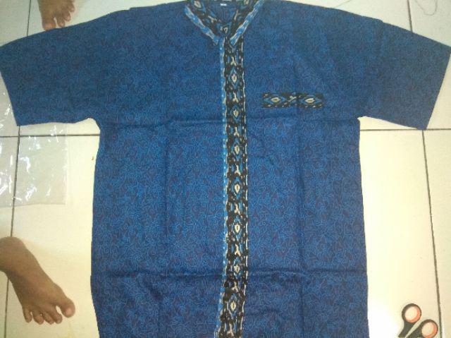 Kemeja Batik Pria Lengan Pendek Kenongo Padi Batik Bswart Zahira