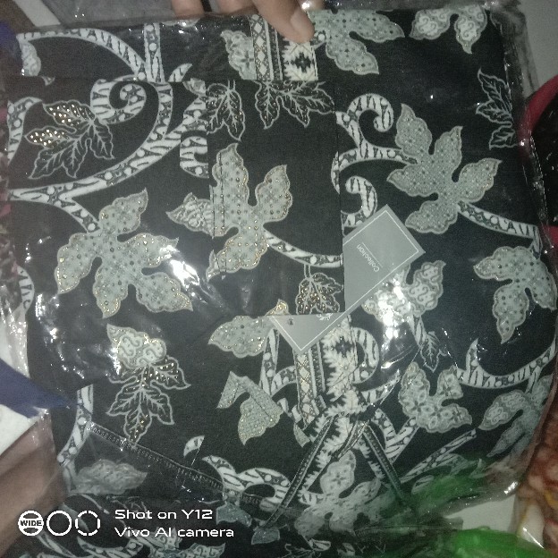 Kemeja Batik Dewasa Prada Gliter Lengan Panjang Jumbo