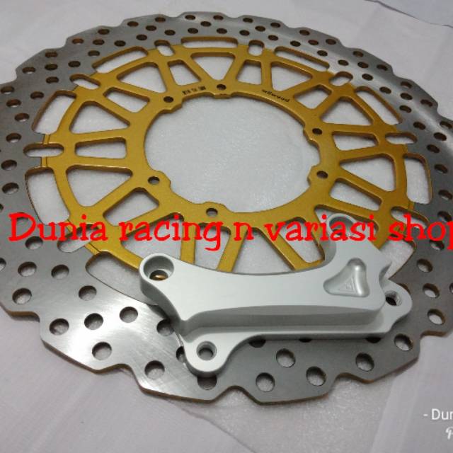 Piringan cakram lebar CRF 150 L sama breket cnc pemasangan pas PNP