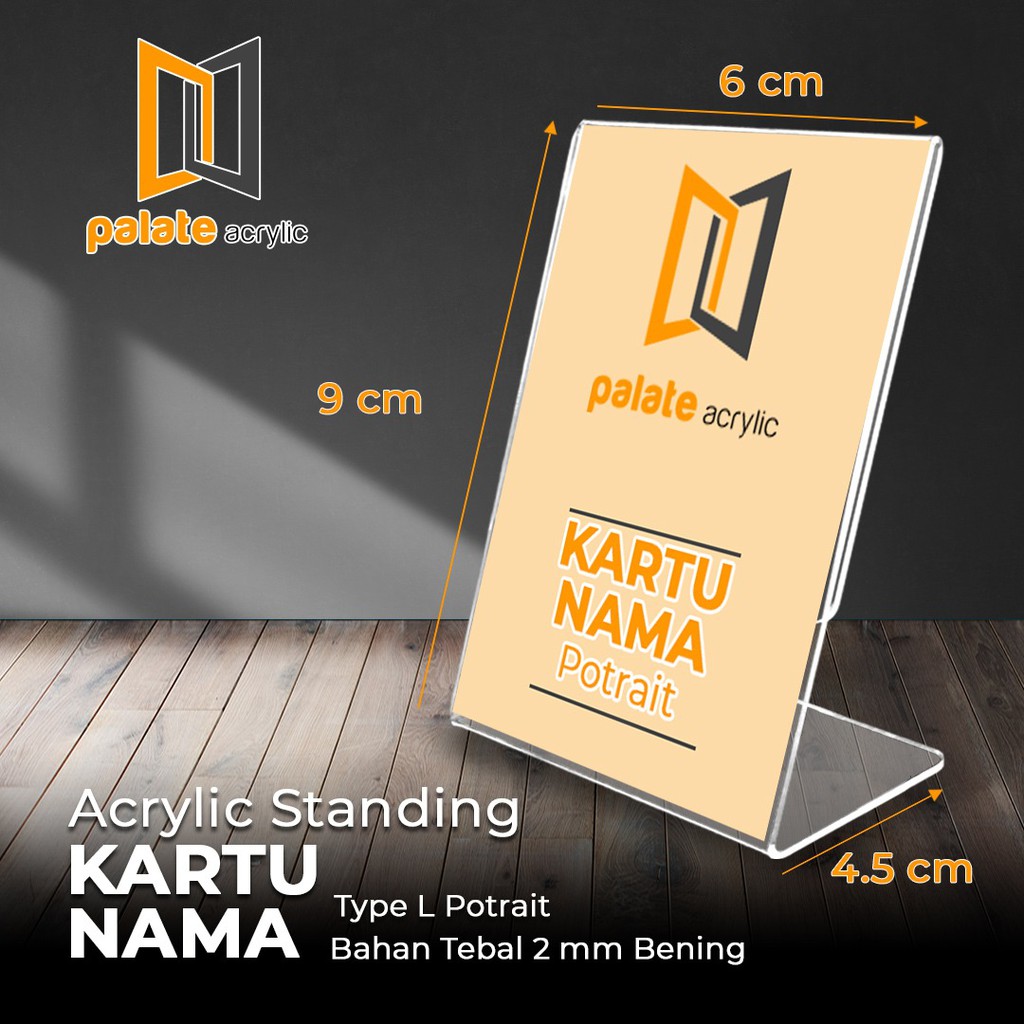 

AKRILIK KARTU NAMA MEJA 6X9 L Portrait / AKRILIK NOMOR MEJA 6X9 Portrait