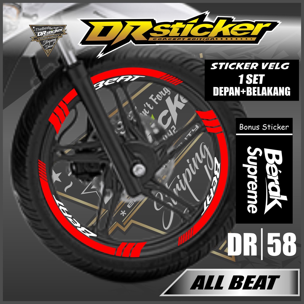 Sticker Velg - Cutting Velg Sticker Cutting Velg Motor BEAT