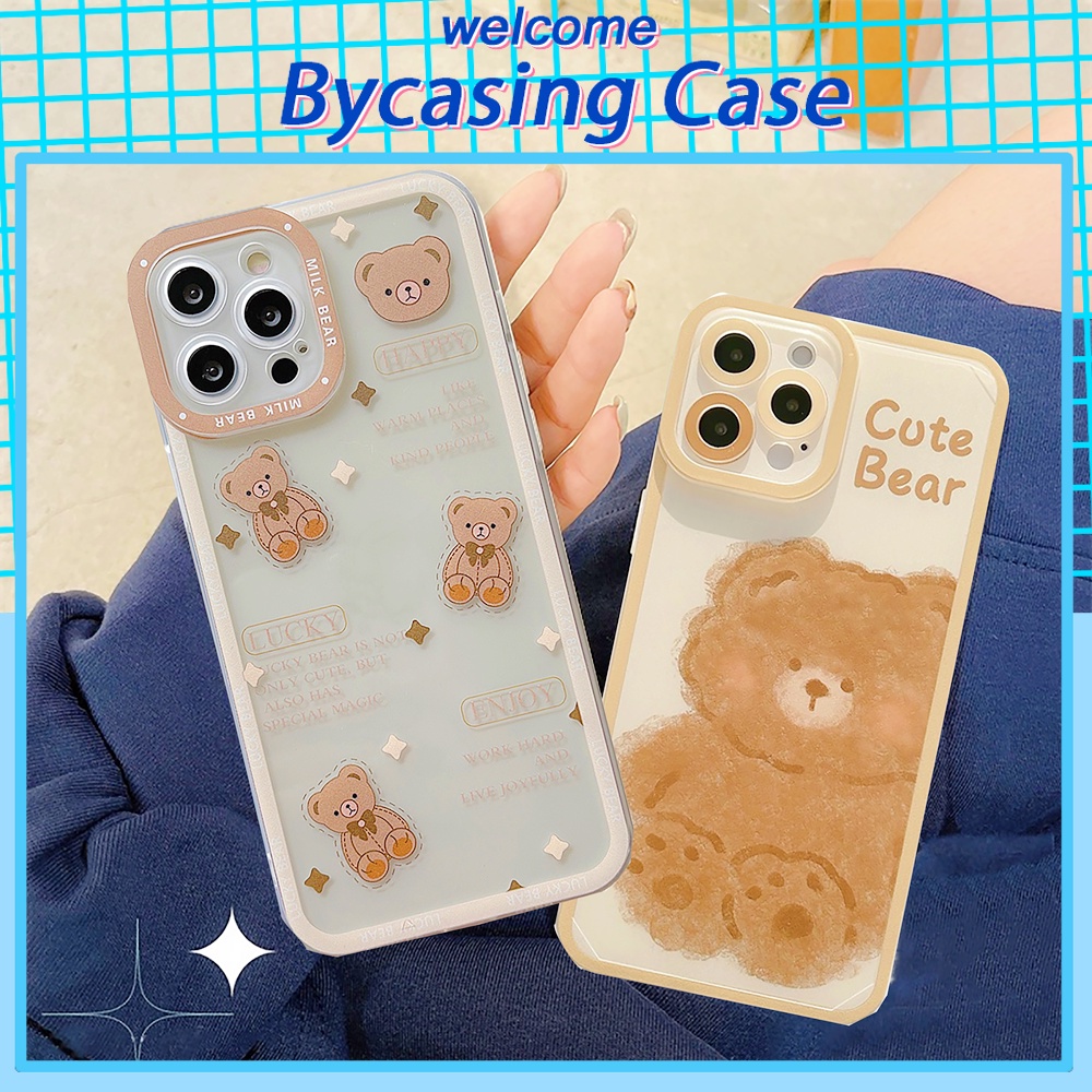 Soft Case TPU Transparan Motif Beruang Untuk Redmi 10C 9C 9A 9T Note 11 Pro Note10S Note 10 5G Note 9 Note7 Note8 Poco X3 GT M3 F3 X3 Pro Mi 11T