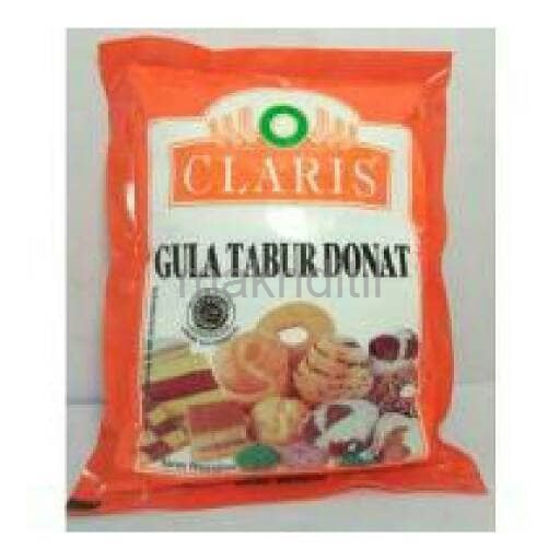 

Gula halus, gula tabur donat Claris bungkus orange 250gram