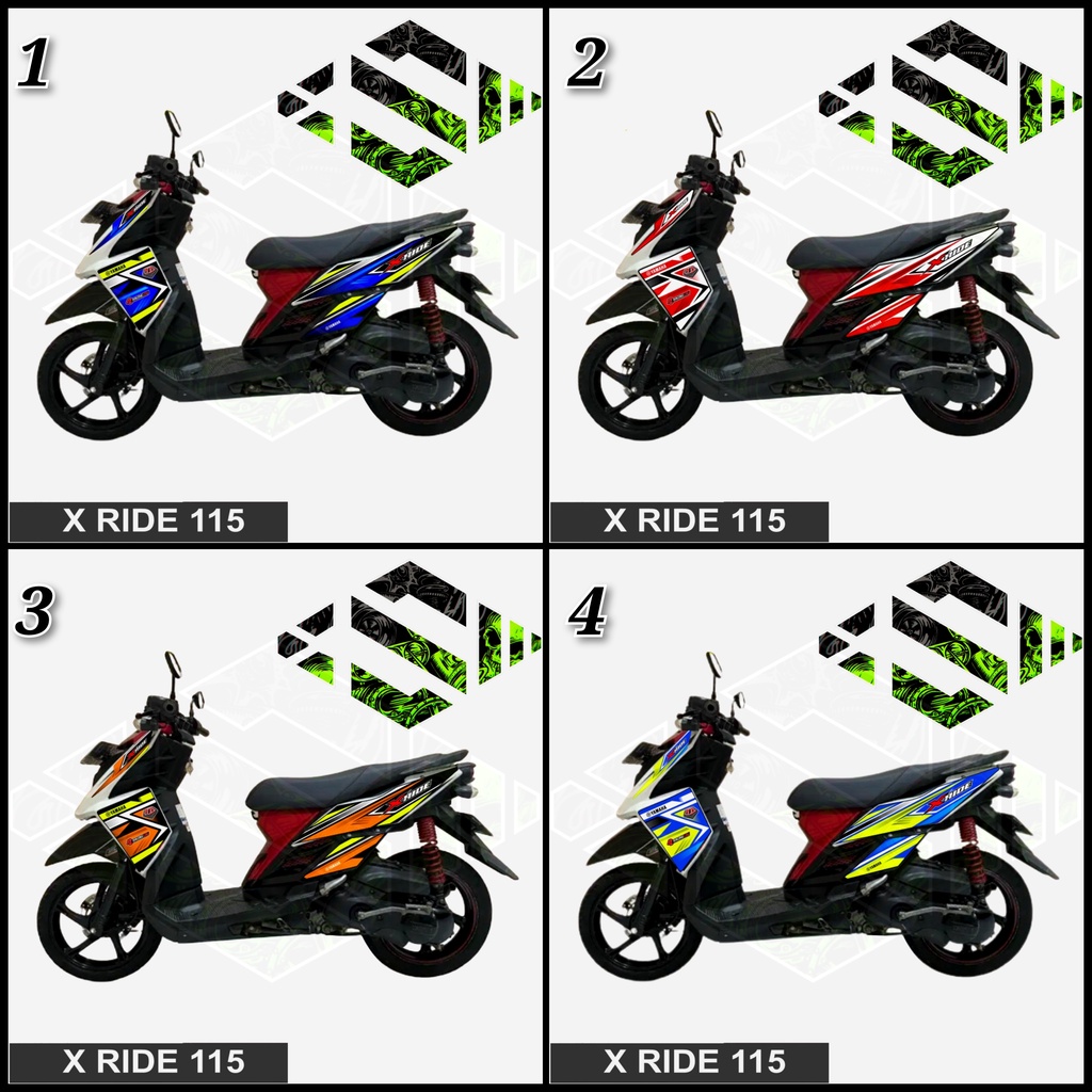 Stiker List Striping Variasi Yamaha X-Ride Old/Lama 115 CC / Stiker Variasi X-Ride