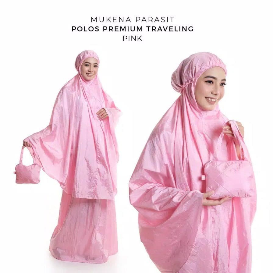 MUKENA TRAVELING MUKENA DEWASA MUKENA DEWASA MURAH MUKENA DEWASA TRAVELING PARASIT POLOS PINK