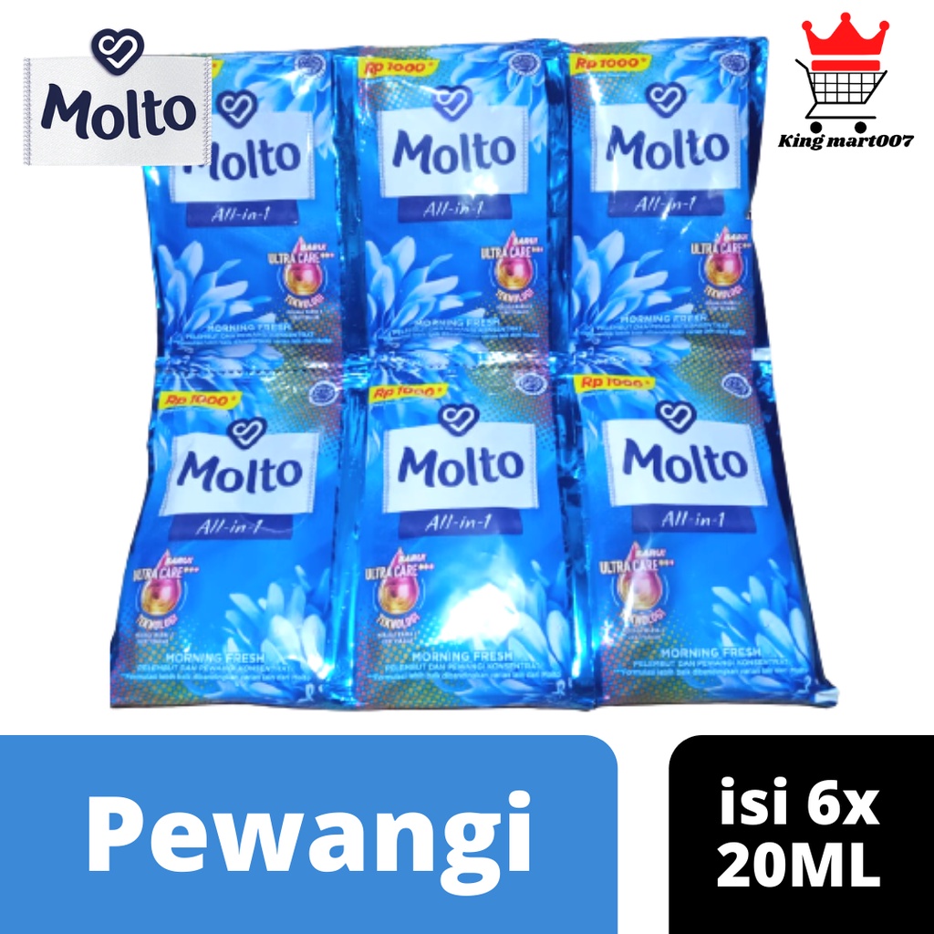 Molto Pewangi Sachet Biru isi 6 x 20ML