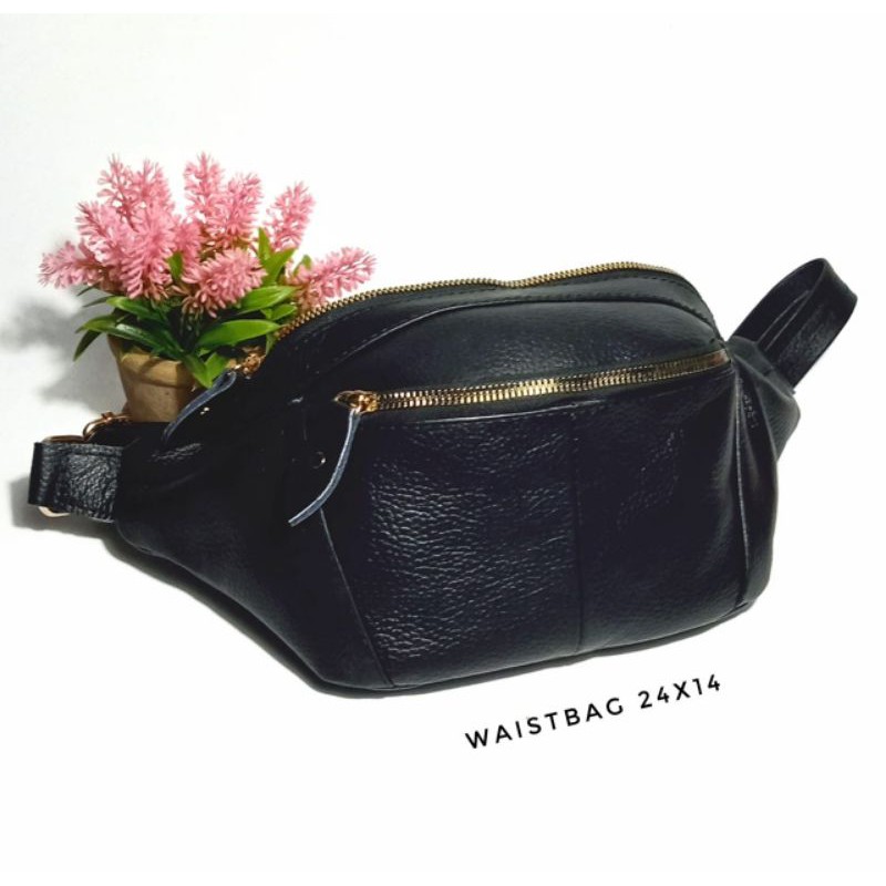 Tas Waistbag Kulit Premium Tas Kekinian Cewek Tas Slendang Waistbag Kulit Asli Tas Kasual Tas Style