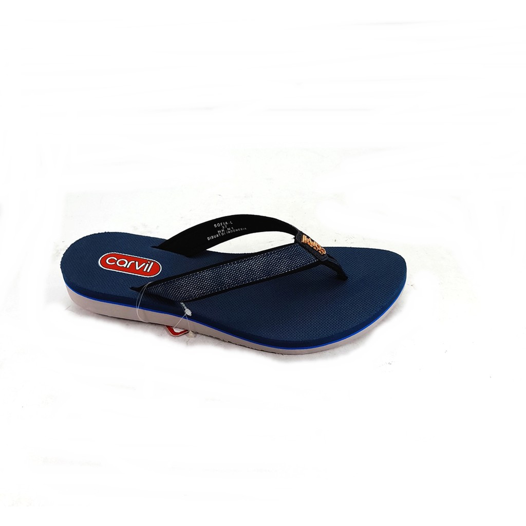 Sandal Wanita Carvil Wanita Japit Teplek Sofia L Navy