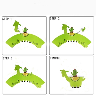 12pcs/set Wrapper Cupcake Motif Hewan Dinosaurus Safari Hutan Untuk Dekorasi Ulang Tahun Anak #6