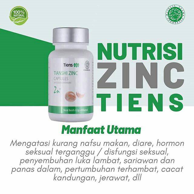 Zinc Tiens (Penggemuk Badan+nutrisi otak anak)