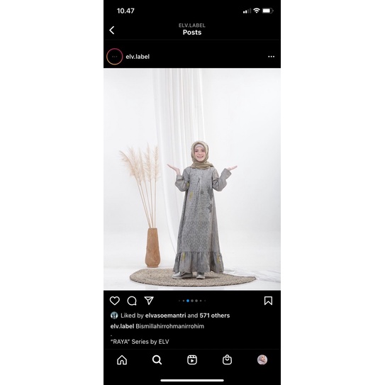 preloved gamis elv label anak 2 tahun