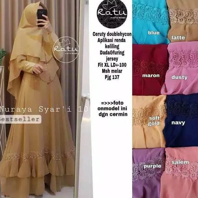 ► READY SETELAN SYARI WANITA► NURAYA SYARI 10/GAMIS RATU/HIGH QUALITY STOK TERBATAS